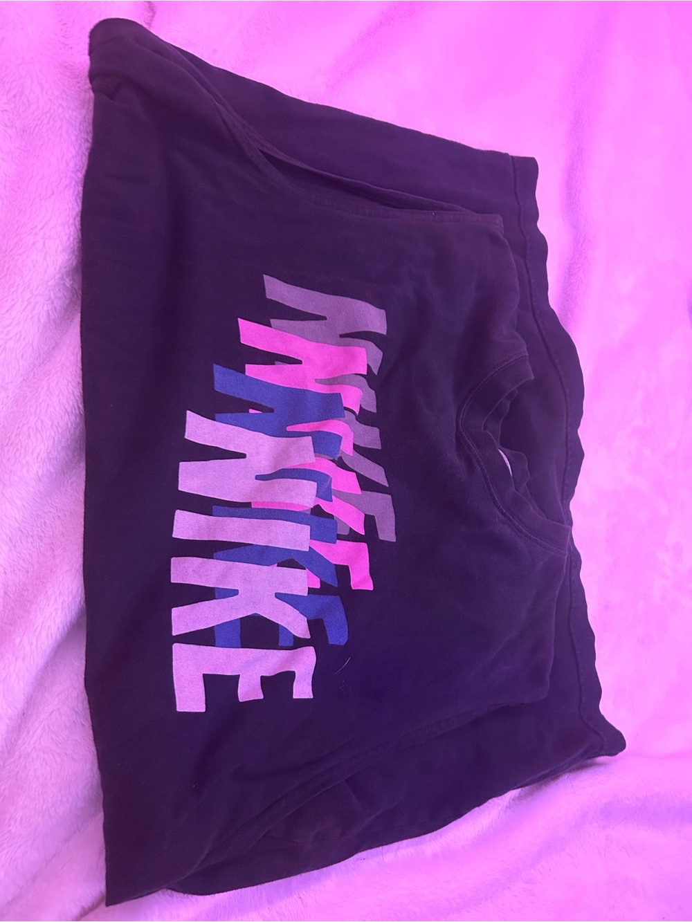 Nike Purple Crewneck Sweatshirt with Light Purple Print